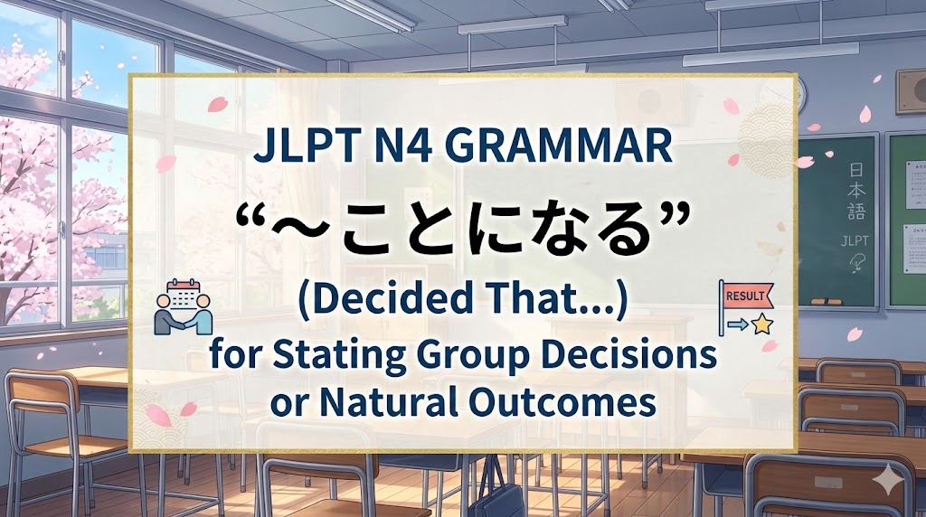 【JLPT N4】〜ことになる for Natural Conversation