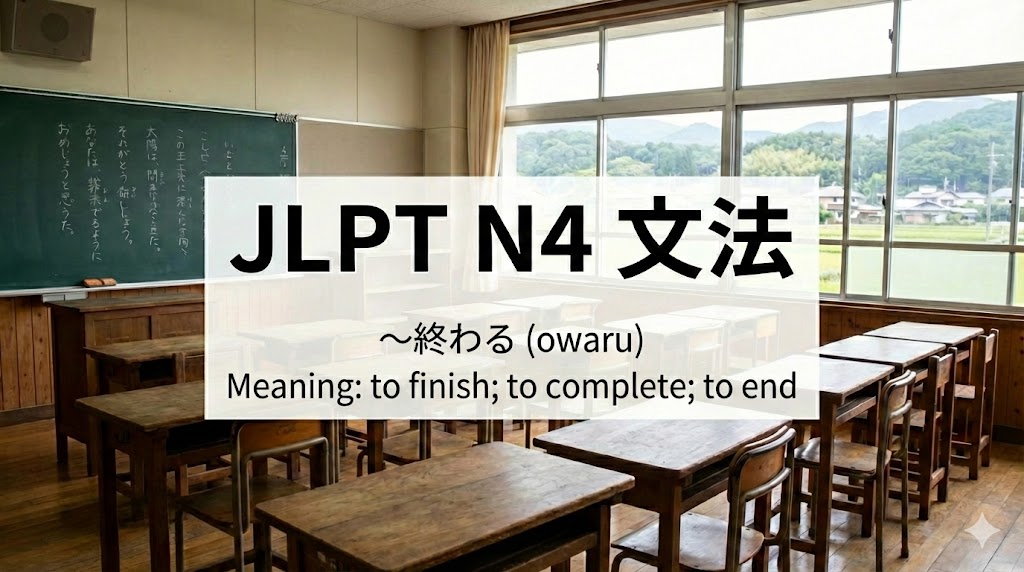 Mastering “~Owaru (~終わる)”: A Key to Expressing Task Completion in ...
