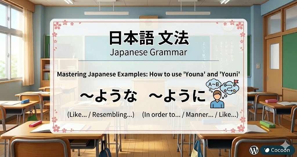 Mastering Japanese Examples: How to use "Youna" and "Youni" Like a Pro