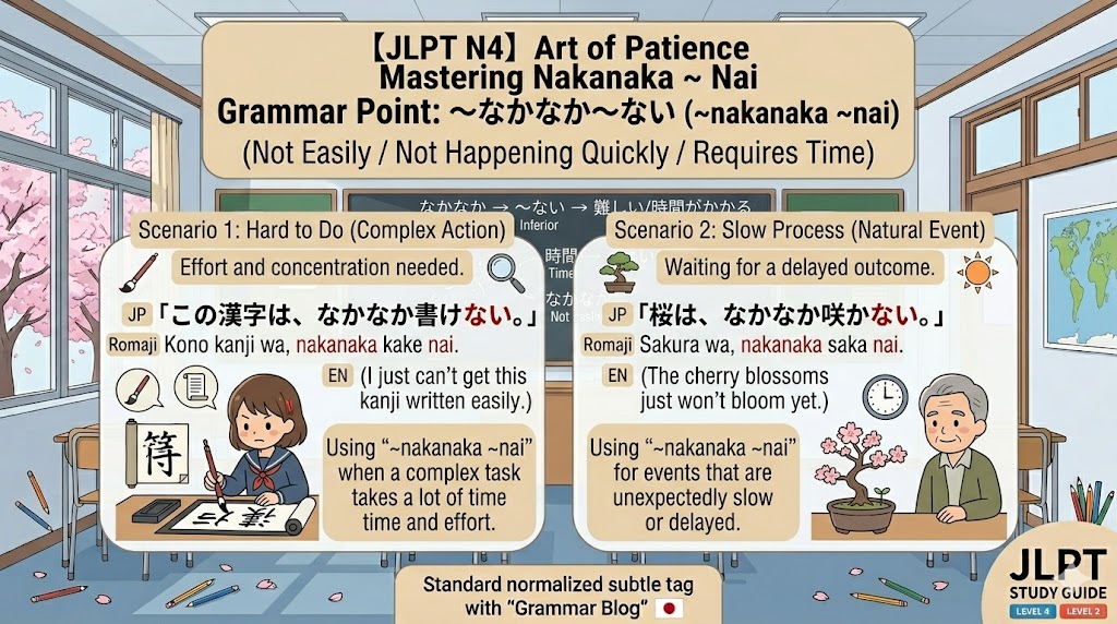 【JLPT N4】Art of Patience with なかなか〜ない(Nakanaka Nai)