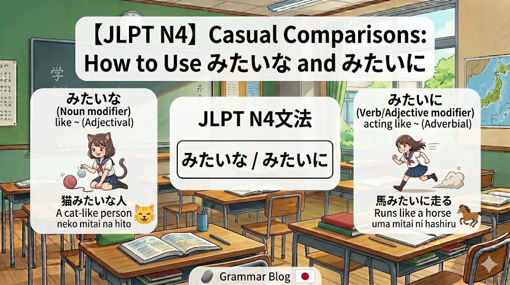 【JLPT N4】Casual Comparisons: How to Use みたいな and みたいに