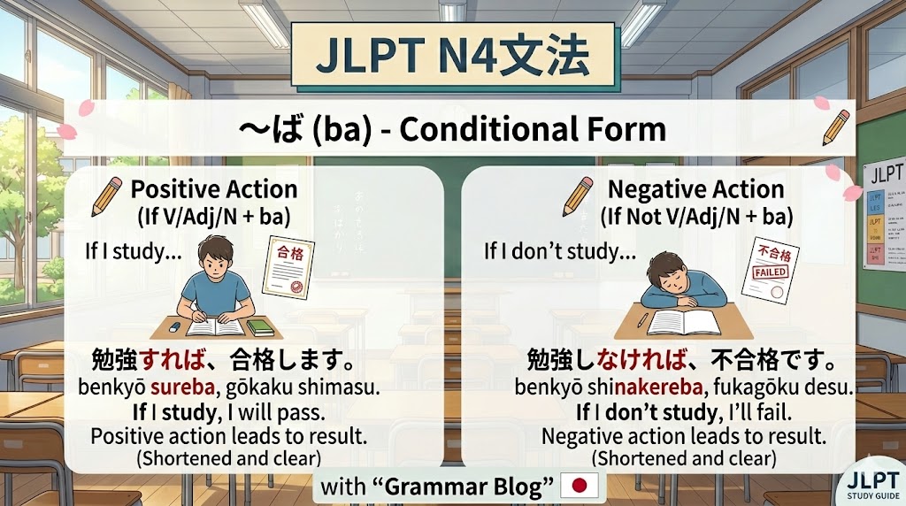 【JLPT N4】Conditional form, the 〜ば(Ba) Form