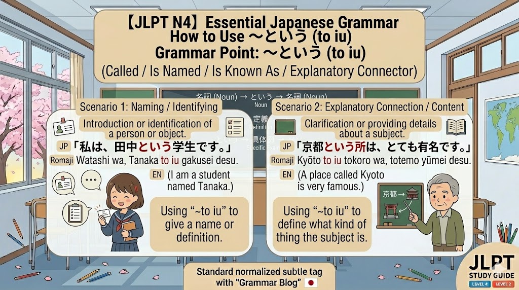 【JLPT N4】Essential Japanese Grammar: How to Use 〜という (to iu)