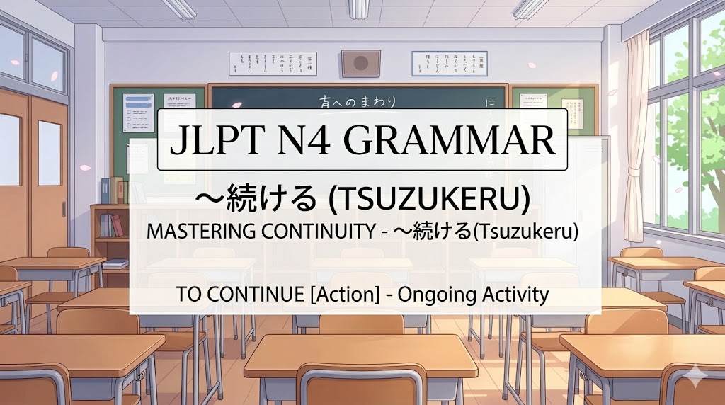 【JLPT N4】Mastering the Art of Continuity 〜続ける(Tsuzukeru)
