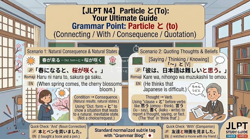 【JLPT N4】Particle と(To): Your Ultimate Guide for the JLPT