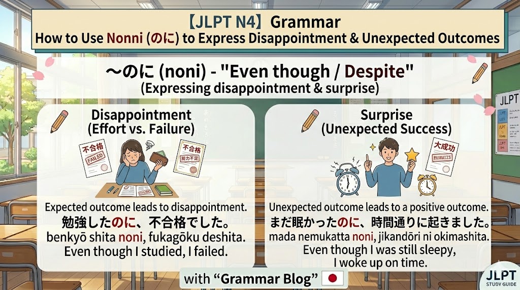 【JLPT N4】のに(Noni)