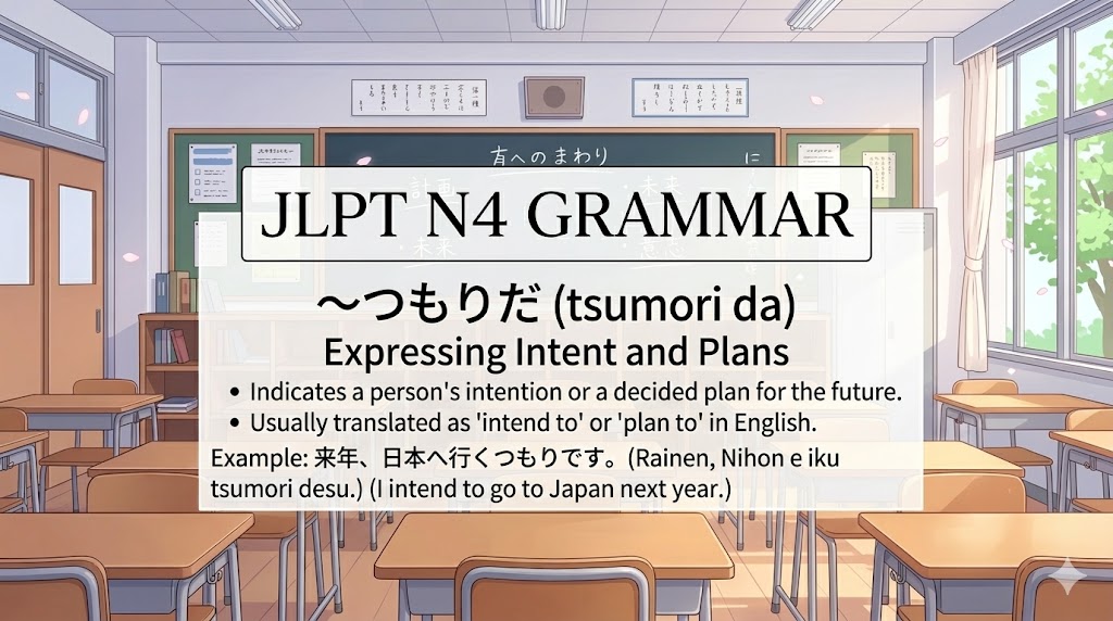 【JLPT N4】〜つもりだ (tsumori da) to Express Intent and Plans